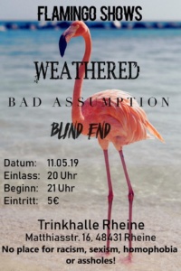 LOKALTEIL: Weathered, Bad Assumption & Blind End in der Trinkhalle Rheine